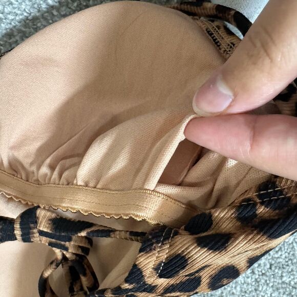 Wild Fable Swimsuit Womens Medium One Piece Leopard Animal Print Sexy Summer - Picture 3 of 10